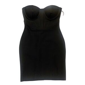 Iris Black Strapless Dress